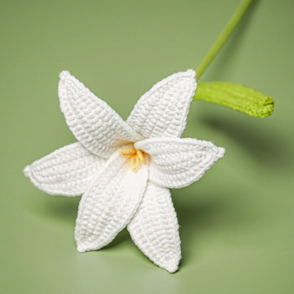 Handmade Crochet Lily Bouquet - Eco-Friendly Home Decor, Unique Gift for Mothers Day, Wedding, Anniversary (100% Cotton, Long-Lasting)