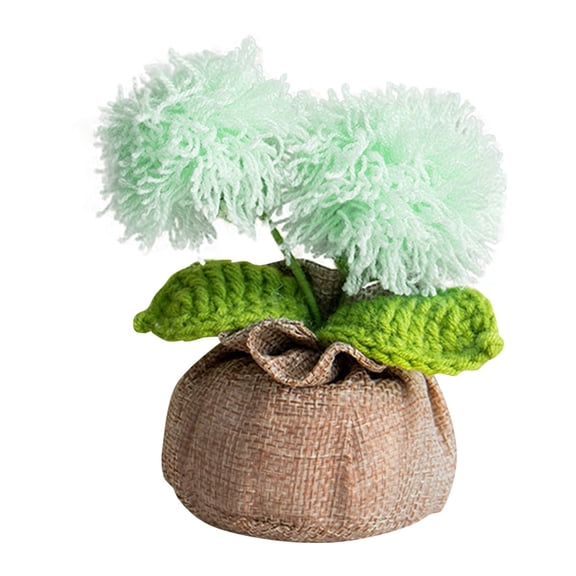 Handmade Crochet Mini Potted Boho Home Decoration Knitted Desktop Ornament For Desk Bedroom Balcony