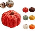 thumbnail image 1 of Handmade Crochet Pumpkins Fall Home Decor, Knitted Mini Pumpkin Bowl Fillers for Farmhouse Thanksgiving Halloween Tiered Tray Table, 1 of 8