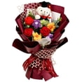 thumbnail image 1 of Handmade Crochet Sunflower Plush Toy Bouquet,Knitted Floral Stuffed Gift for Graduation and Mother's Day,Red Style, 1 of 7