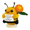 thumbnail image 1 of Handmade Crochet Toy for Teachers Day Graduation with Message Card and Wooden Base Mini Thank You Appreciation Present, 1 of 6