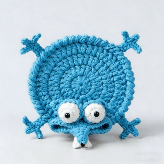 Handmade Crocheted Cute Animal Coasters, Creative Heat-Insulating Mats for Milk Tea and Coffee Cups, Adorable Decorative Items for Desktop and Photo Props, Creative Home Accessories