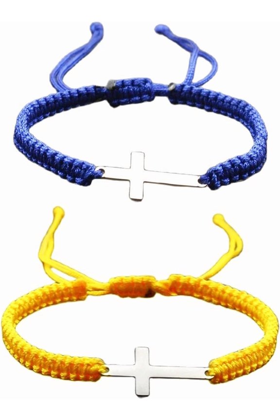 Handmade Cross Lucky Knot Adjustable Red String Protection Bracelet Boho, Crystal, Style R9538