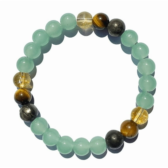 Handmade Healing Bracelet Natural Stone Pink Quartz White Stretch Adjustable Beaded Jewelry for Meditation Spiritual Love Gift Women Men Unisex