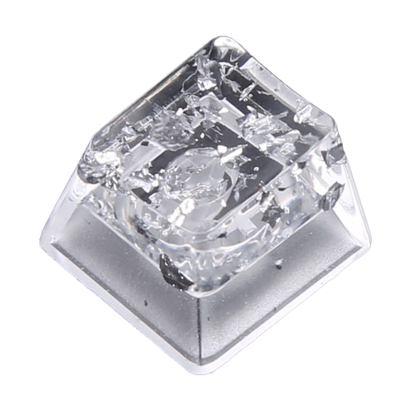 Handmade Customized Keycap Resin Personality Transparent Silver Foil OEM Profile Keycap for Gaming Keyboard MX