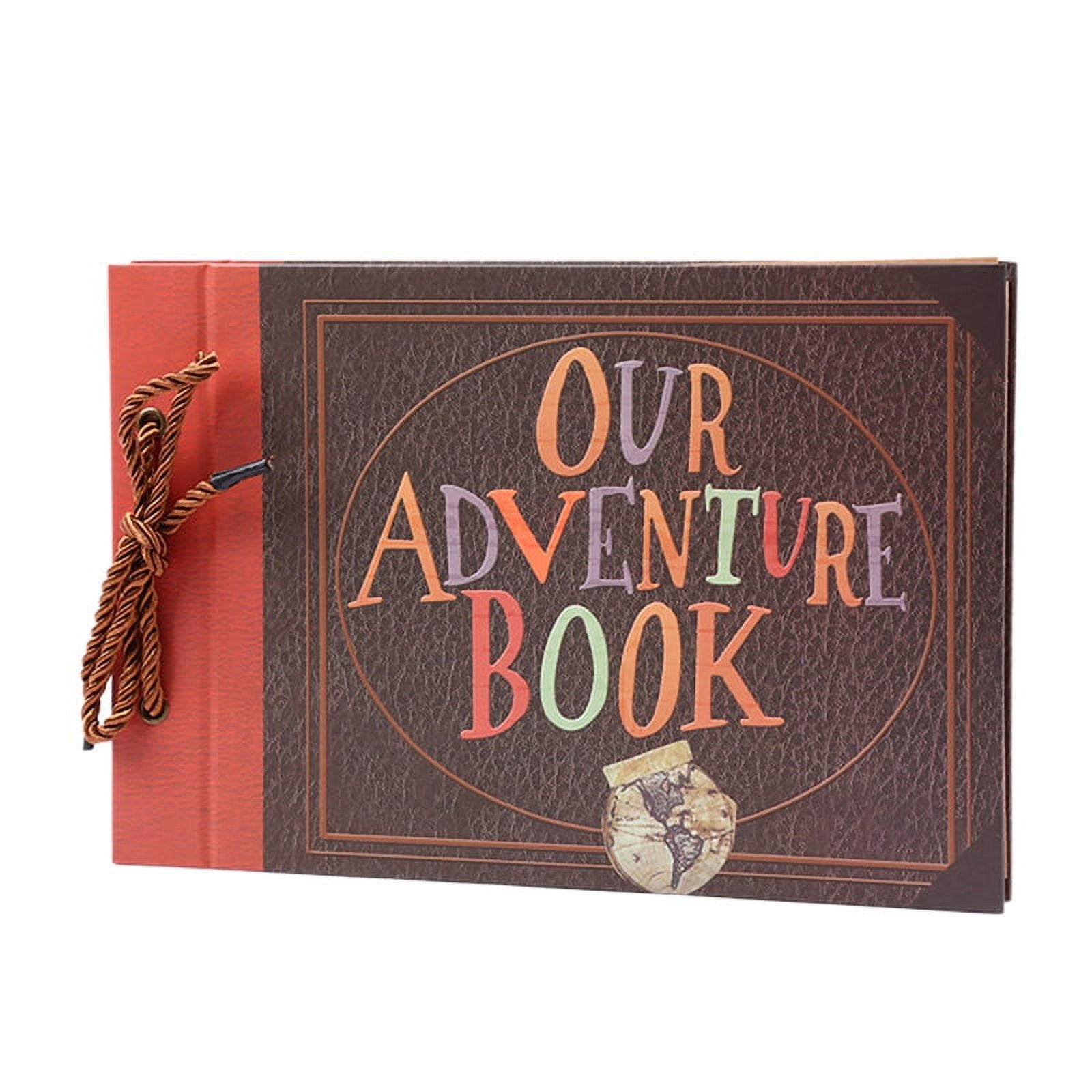Handmade DIY Album Paste Vintage Album Our Adventure Book Up Family  Scrapbook Photo Album red & brown 