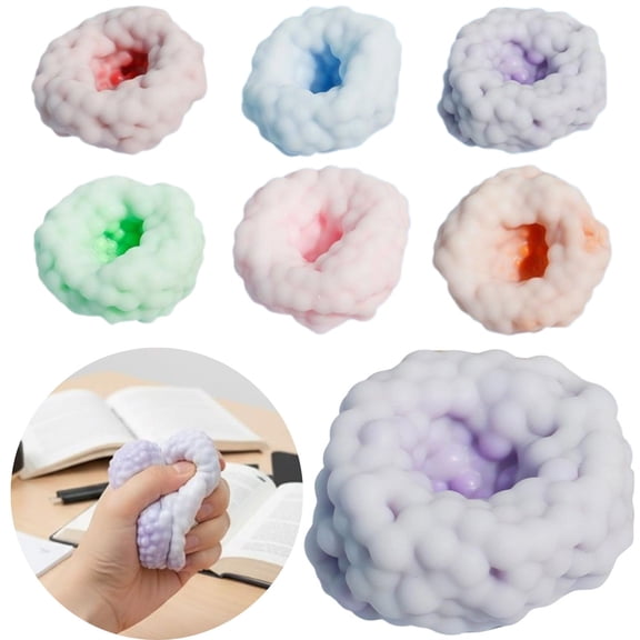 Handmade DIY Stress Ball Kit, Slow Rebound Squishy Toys for Anxiety Relief & Focus, Sand Filled Crunchy Balls for All Ages