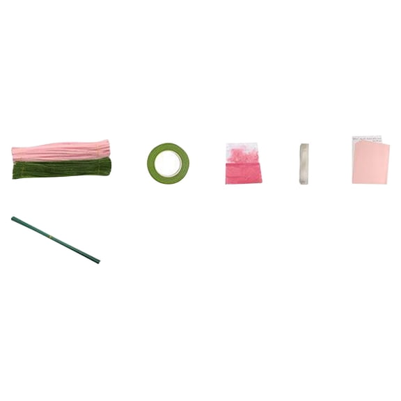 Handmade DIY Twisted Stick Bouquet Material Kit, Tulip Homemade Flower Craft Set, Creative Weaving Hand Flower, for Family Crafting and Personalized Gift Making