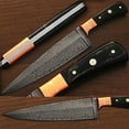 thumbnail image 1 of Handmade Damascus Copper Guard Chef Knife Buffalo Horn Handle, 1 of 1