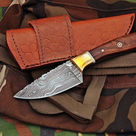 Gentry Choice Handmade Damascus Skinner Knife Twisted Pattern 4 in