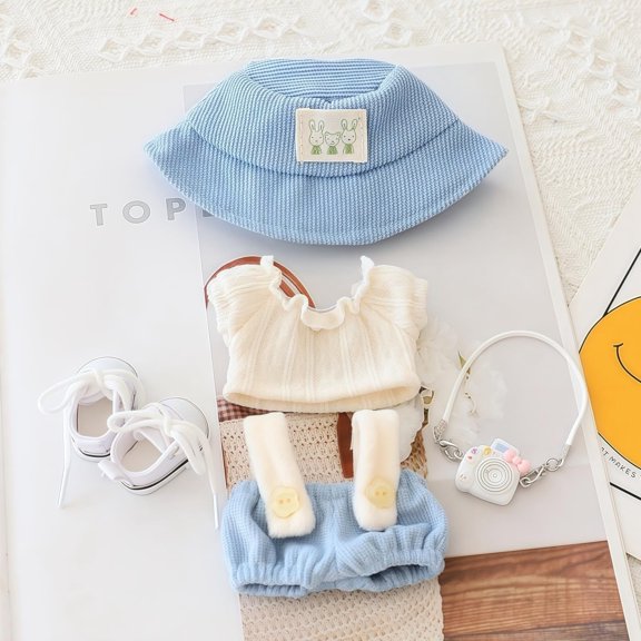 Handmade Doll Clothes And Overalls Set For Plush Toys Including A Top And Overalls Perfect For Customizing Your Favorite Plush Pals, Fun Unique Designs In Various Styles To Suit