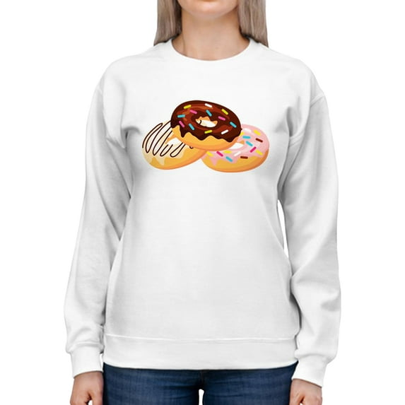 Handmade Donuts Sweatshirt Women -SPIdeals Designs, Female Medium