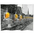 thumbnail image 1 of Oriental Furniture 6 ft. Tall Golden Buddhas Room Divider - 6 Panel, 1 of 7