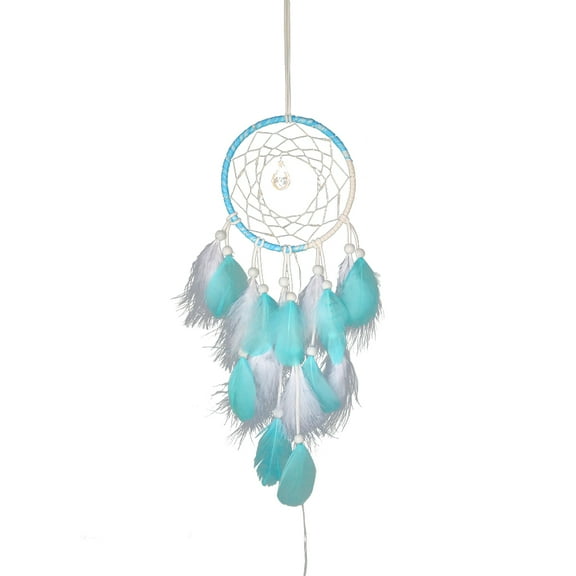 Handmade Dreamcatcher Hanging Lighted Decorative Dream Catcher for Home, Room, Balcony, Window (Sky-)