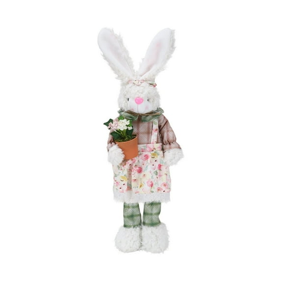 Handmade Easter Bunny Doll Retro Forest Series Large Shooting Props Window Decoration Living Room Ornaments, Vintage Forest Inspired Oversized Handcrafted Bunny For Seasonal