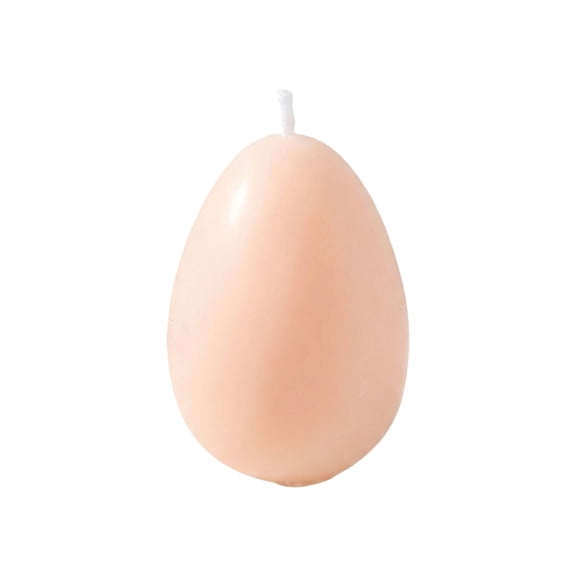 Handmade Easter Egg Candle, Pink Decorative Candle for Easter Gifts, Delicate Egg-Shaped Home Decor, Mini Festive Table Centerpiece for Spring & Holiday Party, Small Pink Candle Holder (3-Pack)