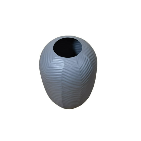 Handmade Eco-Friendly 100% Iron Geometric Pattern Gray Color 10.04'' x 10.04'' x 14.37'' Bouquet Vase for Living Room, Dinning Room, Bedroom, Guest Room, Study Room, Spa, Restaurants, Hotels, etc.