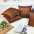 thumbnail image 1 of Handmade Eco-Friendly 16''x16'' Decorative Cushion Covers Floral Silk Brown Indoor Pack Of 2, 1 of 6