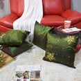 thumbnail image 1 of Handmade Eco-Friendly 16''x16'' Decorative Cushion Covers Floral Silk Green Indoor Pack Of 6, 1 of 3