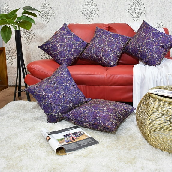 Handmade Eco-Friendly 16''x16'' Decorative Cushion Covers Motif Silk Multicolor Indoor Pack Of 1