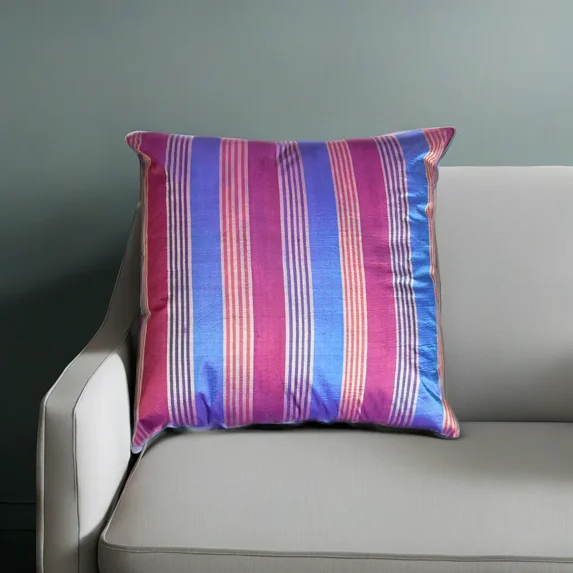 Kika Home Collections Handmade 16''x16'' Modern Multicolor Stripe Decorative Pillow Covers, 1 Count