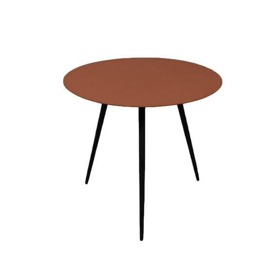 Handmade Eco-Friendly Iron Modern Pattern Round Shaped 17.9'' x 17.9'' x 16.1'' Orange Rust Black For Home, Office, Spa, Resturant, Living Room, etc.