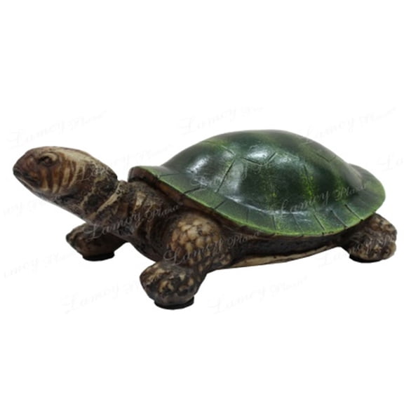 Handmade Eco-Friendly Vintage Resin Green Sculpture-Tortoise 8"x4.5"x3" For Living Room, Dining Room, Study Room, Spa, Restaurants, Kitchen table, Bedroom, Counter, Place Of Worship, etc.