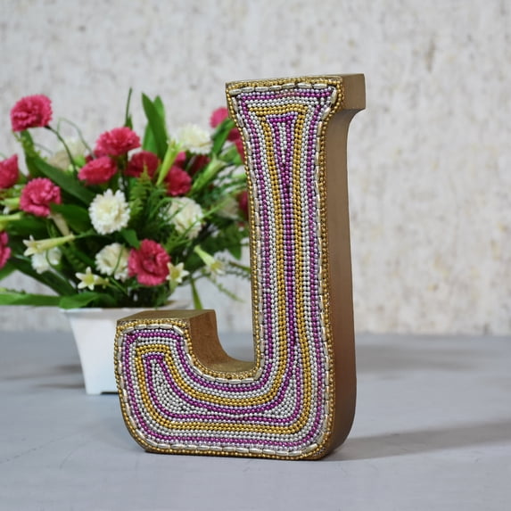 Handmade Eco-Friendly Wall Décor "J" Alphabet Letter Block