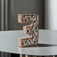 thumbnail image 1 of Handmade Eco-Friendly Wall Mount & Table Top Décor Gray Antique "3" Wooden Number, 1 of 1
