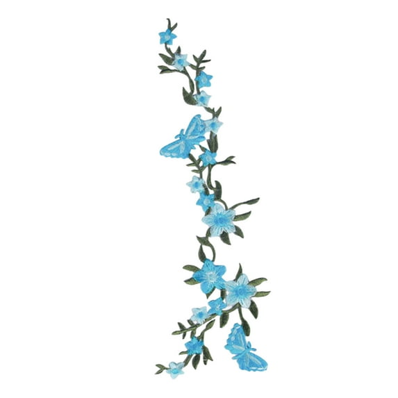 Handmade Embroidered Floral Patch - 10 Styles, Iron-on/Sew-on Design, Decorative for Clothes/Bags/Jeans Repair