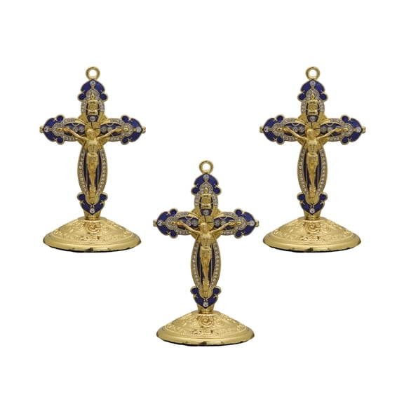 Handmade Enameled Zinc Crucifix Ornament Church Supplier Metal Crucifix