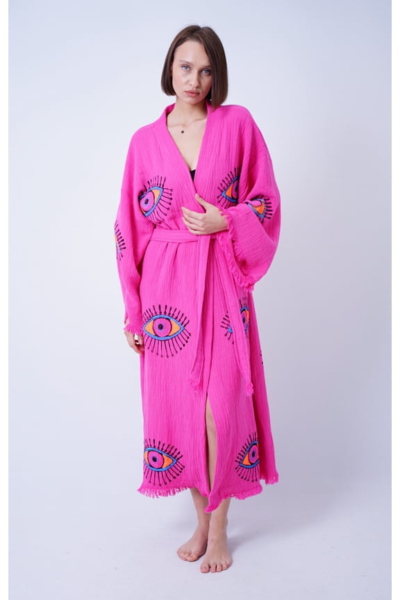 Handmade Evil Eye Boho Festival Kimono