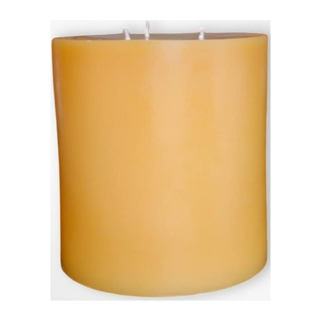 Handmade Extra Large Beeswax Pillar Candle, Jumbo 3 Wick Candle, 6X6