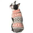 thumbnail image 1 of Handmade Fairisle Wool Dog Sweater - Peach - Large, 1 of 1
