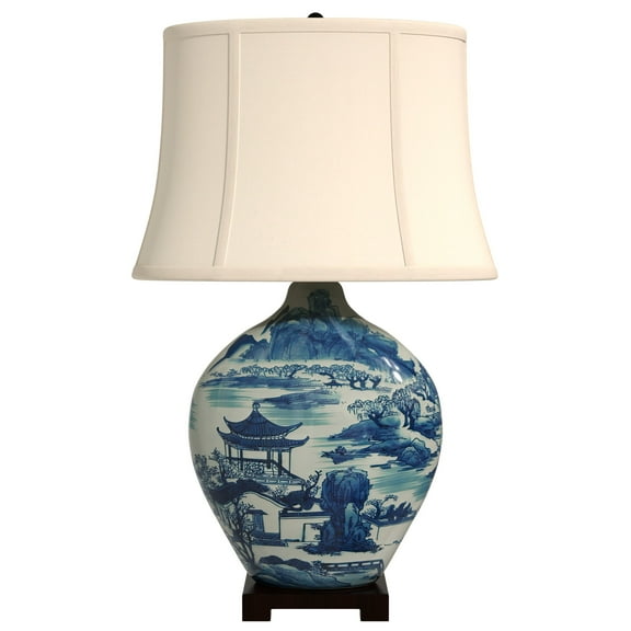 Handmade Fallow Blossom Porcelain Vase Lamp (China)