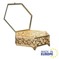 thumbnail image 1 of Handmade Fancy Keepsake Boxes, Hexagon Metal Display Cases with Lids, Vintage Gold Jewelry Box, Decorative Boxes with Lids for Home Décor, and Storage, 1 of 3