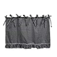 thumbnail image 1 of Handmade Farmhouse Oven Skirt, Handmade Oven Skirts Curtain Cover, Effortless Install, Hide Clutter for Stove Washer, Tabs & Ruffled Trim, 23.6*17.7In Black, 1 of 7