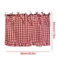 thumbnail image 1 of Handmade Farmhouse Oven Skirt, Handmade Oven Skirts Curtain Cover, Effortless Install, Hide Clutter for Stove Washer, Tabs & Ruffled Trim, 23.6*17.7In Watermelon Red, 1 of 7