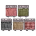 thumbnail image 1 of Handmade Farmhouse Ruffled Oven Skirt, with Decorative Satin Ribbon Tabs, Vintage Style Kitchen Appliance Cover, Rustic Cabinet Decor for Country Style Kitchen Collection/Home Decoration, 24*18in, C, 1 of 7
