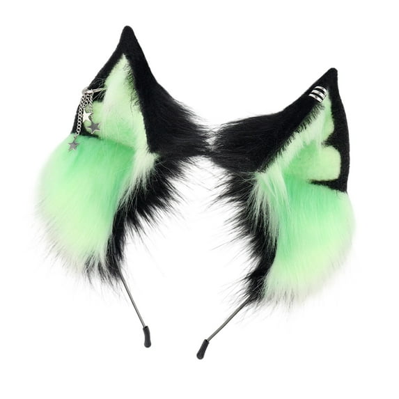 Handmade Faux Furry Ear Hairband Plush Cosplays Hair Accessory For Women Girls Party