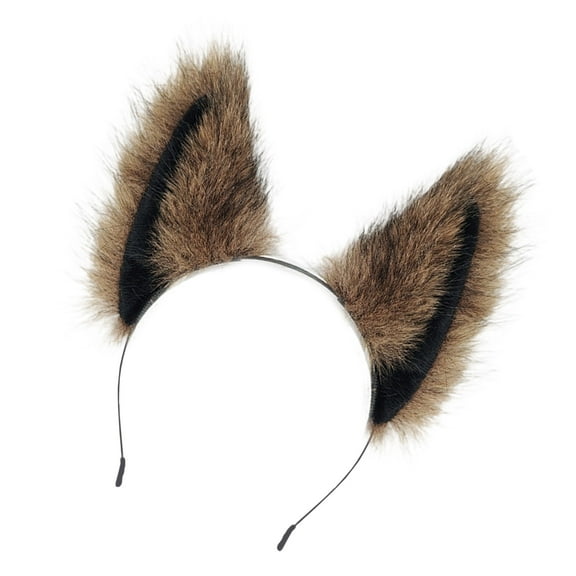 Handmade Faux Furs Cats Wolf Foxes Dog Ears Headband Halloween Cosplay Party Costume Furry Ears Hair Hoop Gift