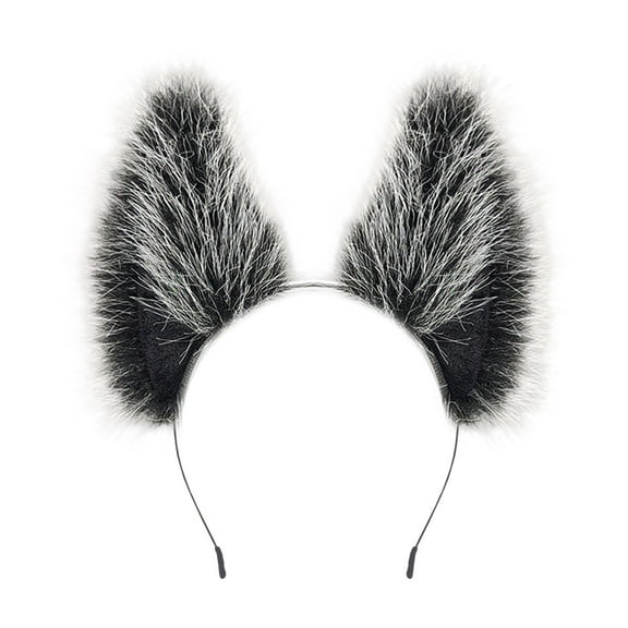 Handmade Faux Furs Cats Wolf Foxes Dog Ears Headband Halloween Cosplay Party Costume Furry Ears Hair Hoop Gift