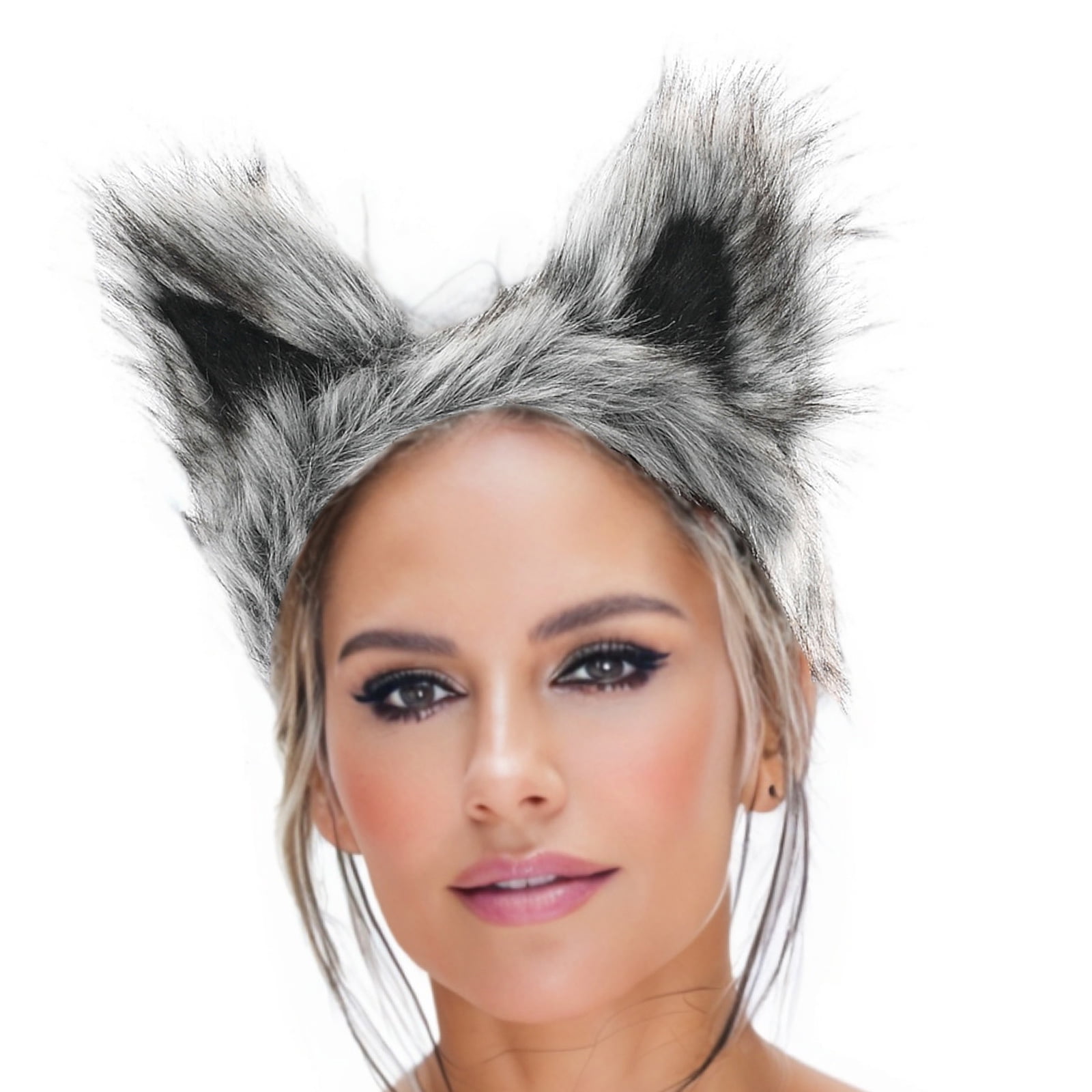 Handmade Faux Furs Cats Wolf Foxes Dog Ears Headband Halloween Cosplay Party Costume Furry Ears Hair Hoop Gift
