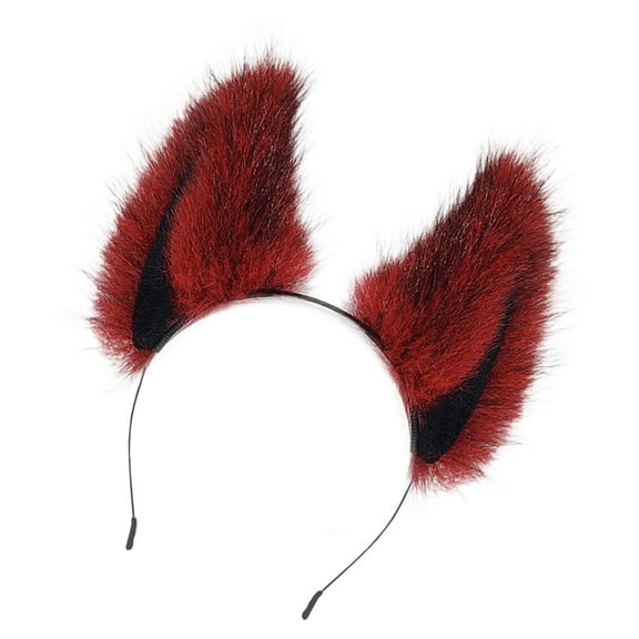 Handmade Faux Furs Cats Wolf Foxes Dog Ears Headband Halloween Cosplay Party Costume Furry Ears Hair Hoop Gift