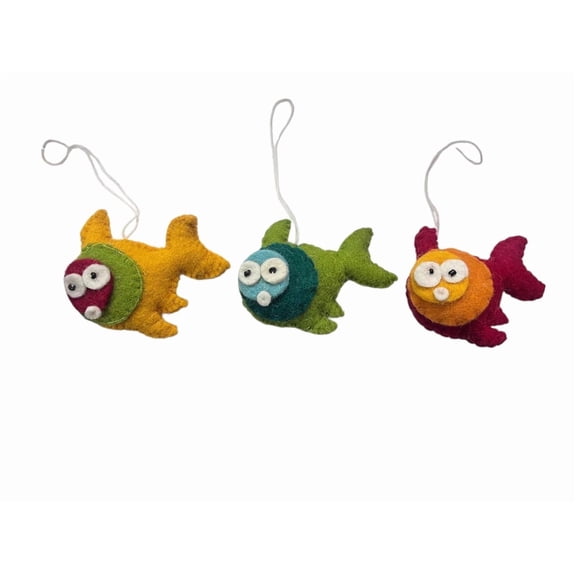 SONAKSHI CREATION Handmade Felt Fish Decoration, Multicolor