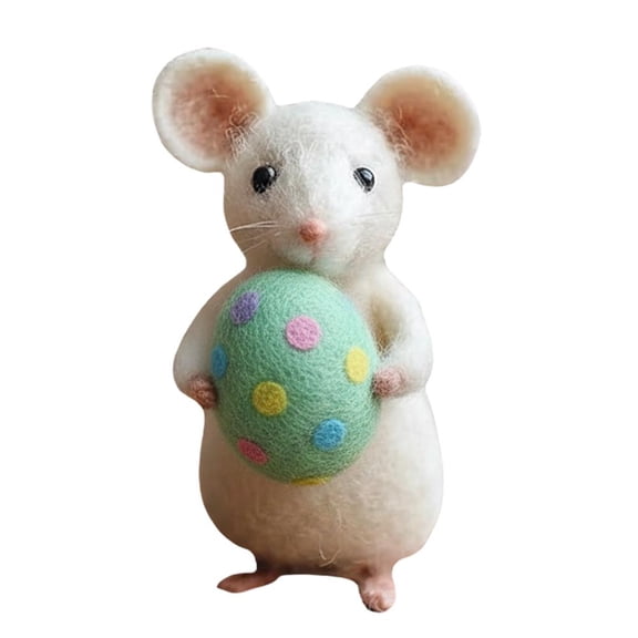 Handmade Felt Mouse,Cute Needle Felted Mouse Doll,Valentine Day Birthday Gift,Soft Felt Mouse for Festive Home Décor