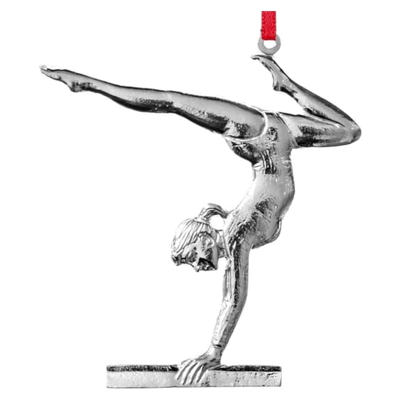 Handmade Female Gymnast Gift - Gymnastic Girl Balance Beam Ornament for Christmas Tree