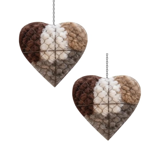Handmade Fiber Bird Nesting Heart Birds Nests Material Holder Hummingbird Nest Boxes for Outside Nester Houses Design Dual-Season Outdoor Bird Shelter for Garden Yard,2pc