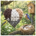 thumbnail image 1 of Handmade Fiber Bird Nesting Heart Birds Nests Material Holder Hummingbird Nest Boxes for Outside Nester Houses Design Winter Tree Shelter for Wild Birds Dual-Season Outdoor View House, 1 of 5
