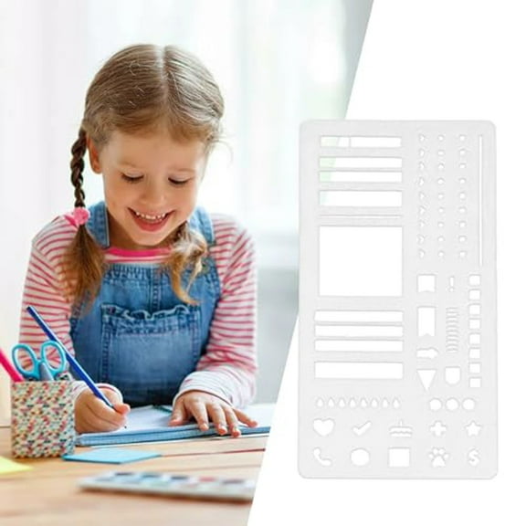 Handmade Flexible Drafting Stencils Reusable Journal Planner Templates for Daily Checklists and Design